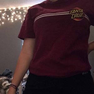 Marroon santa Cruz shirt